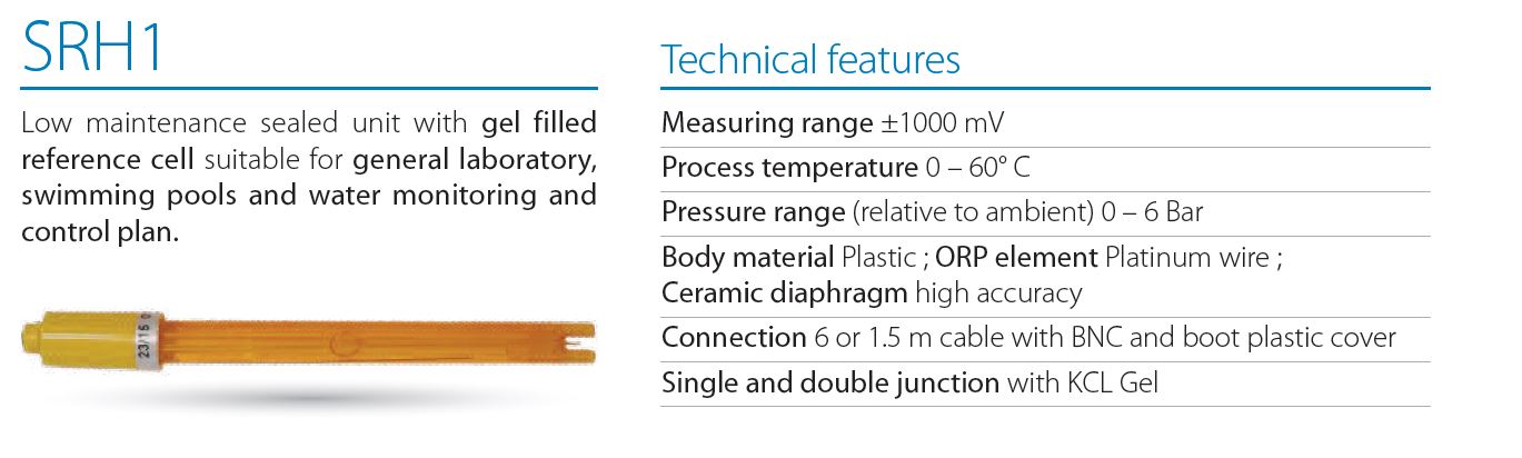 Redox sonda 1000 mV SRH 1 PT Create Flow